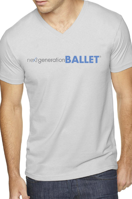 NGB - Adult V-Neck T-Shirt in Soft Gray