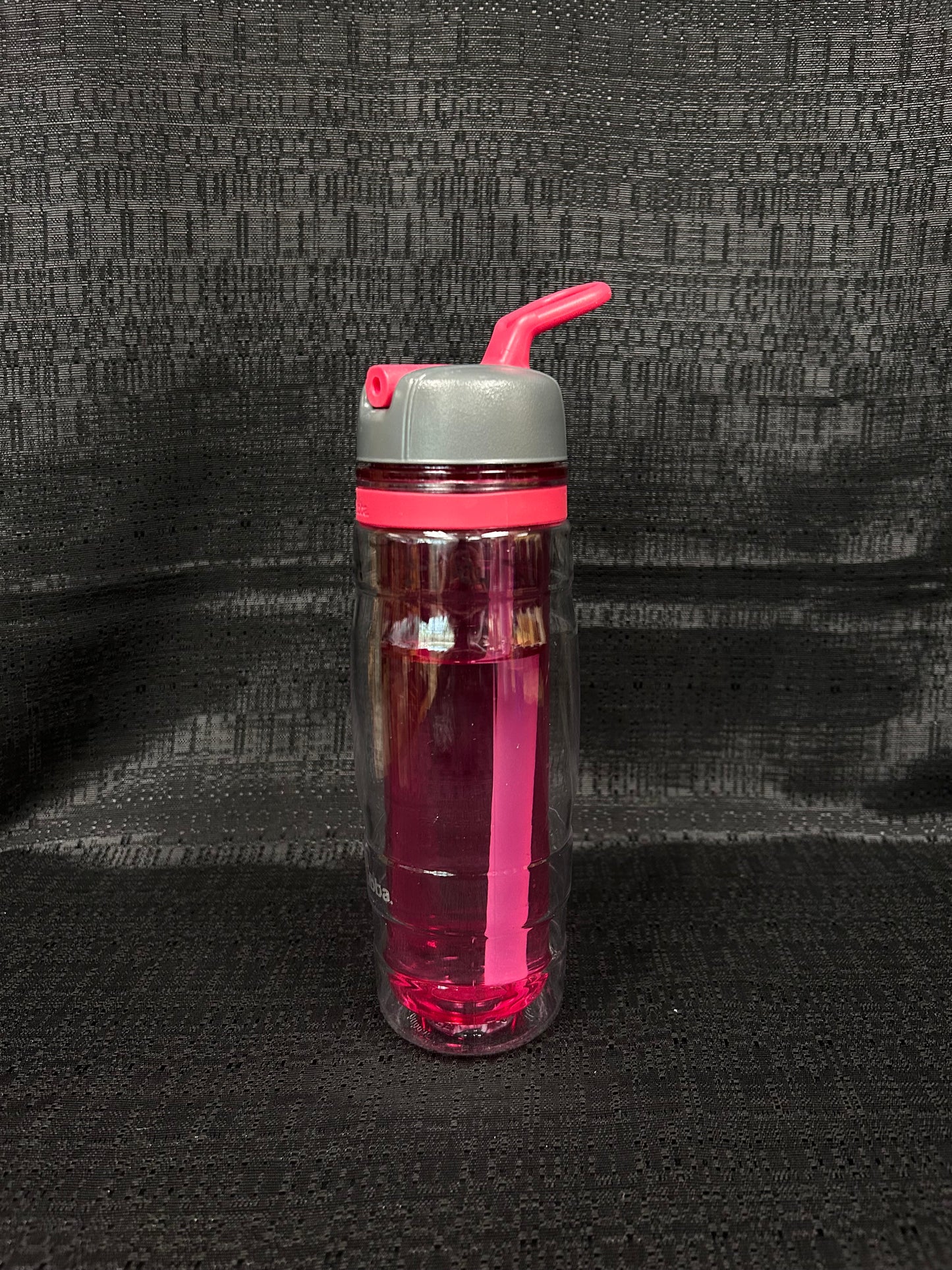 Pink Water Bottle with Straw