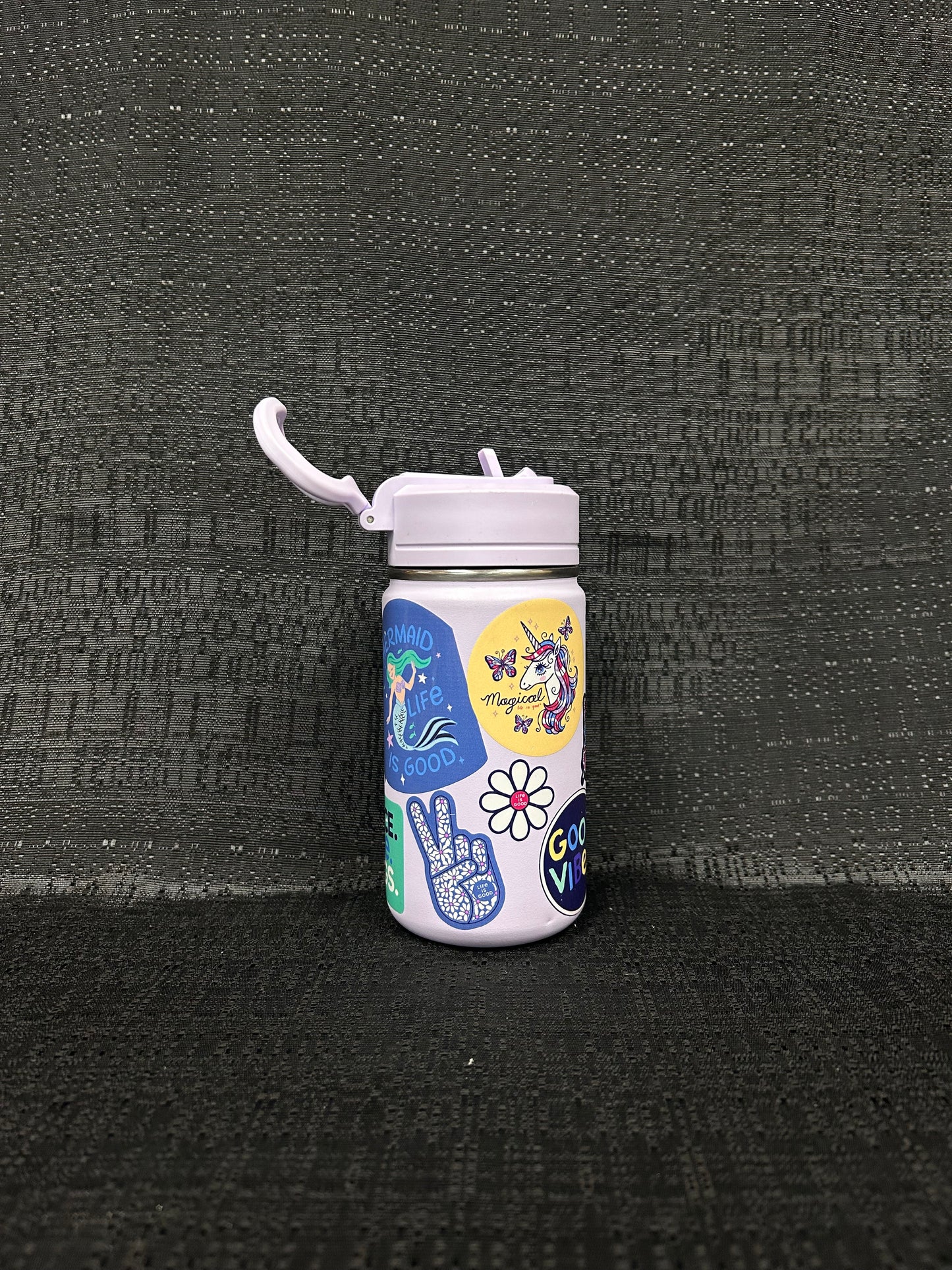 Lavender Water Bottle with Stickers